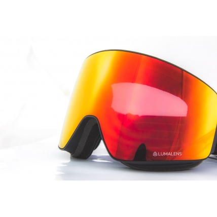 Dragon PXV Black Lumalens Red Ion Snowboard Goggles